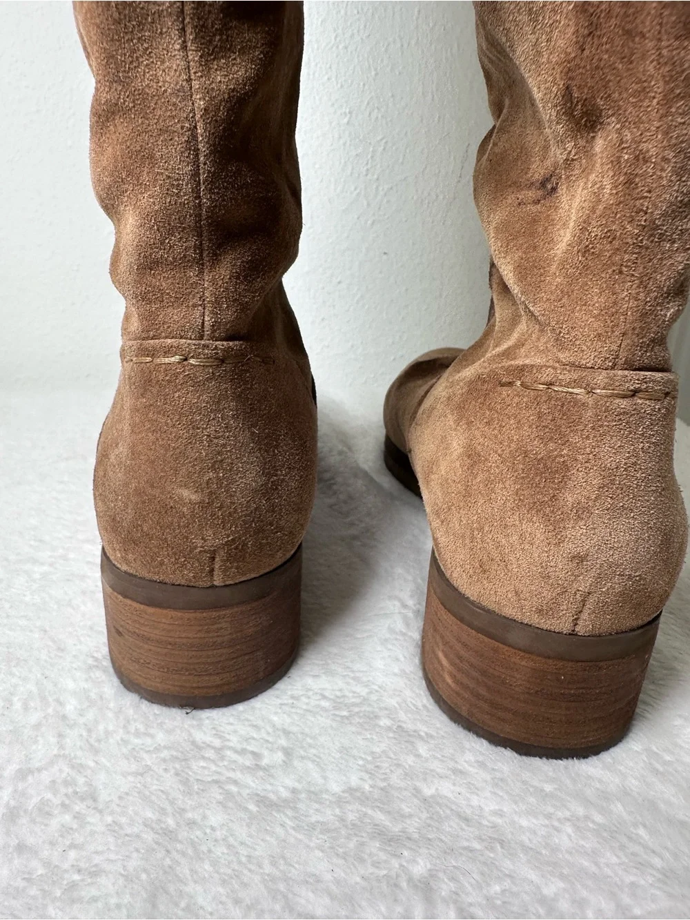 See by Chloé Jona Slouchy Cognac Suede Over-the-Knee Slouch Boots Size 39 or 8